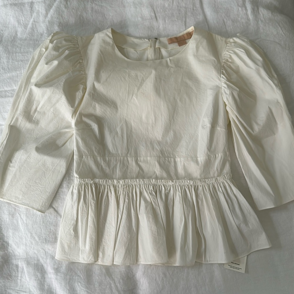 Brock Collection white peplum blouse